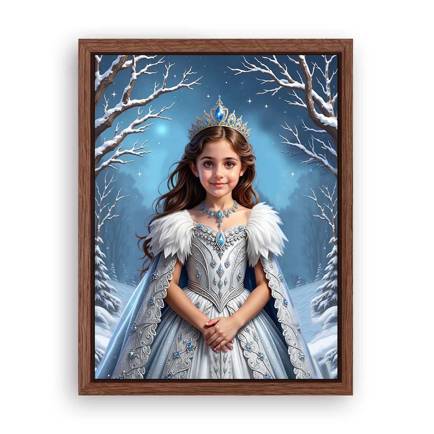 Save 33% When You Add A Frame To Your 18x24 'The Winter Queen' Canvas Now