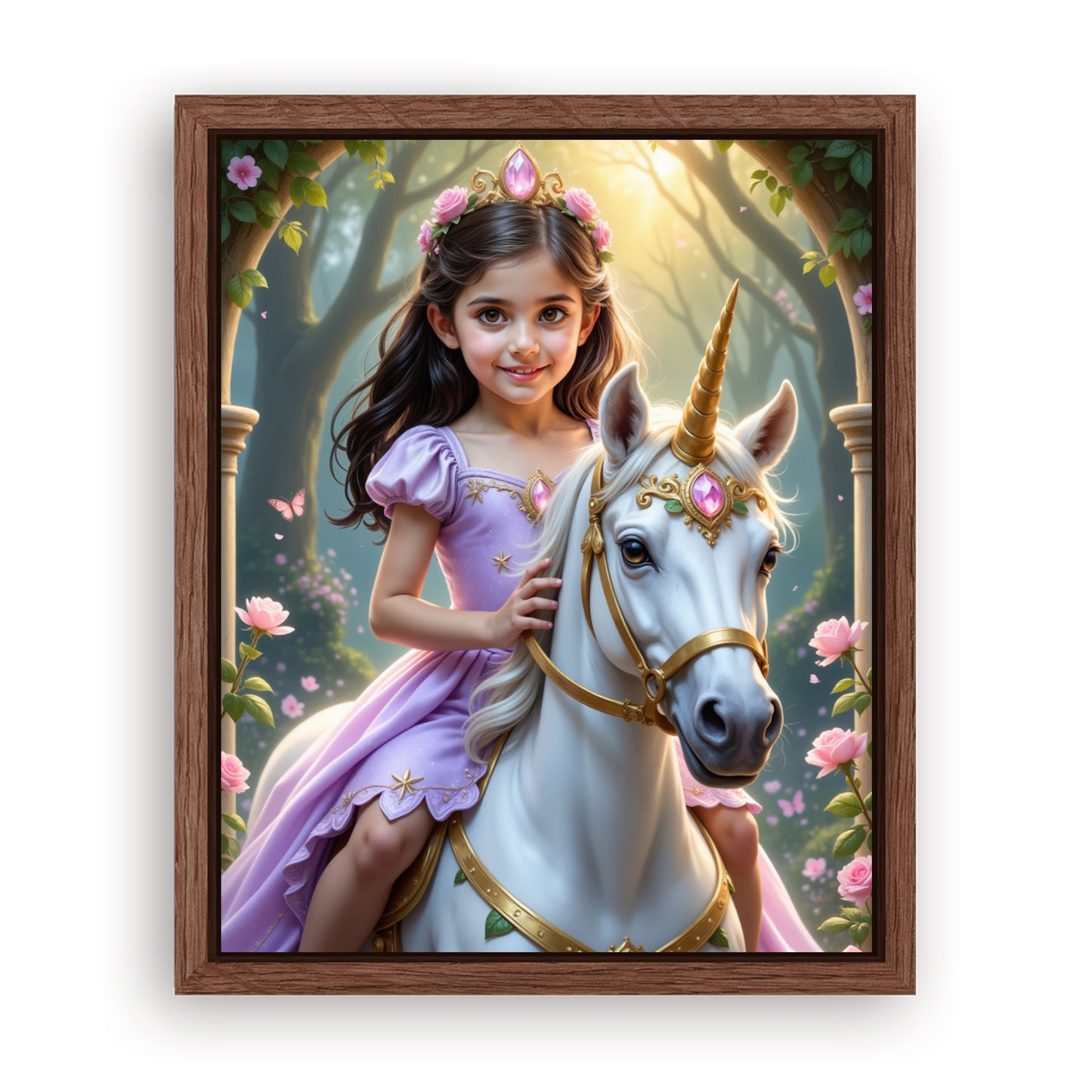Make Your 10x08 Inches 'The Lavender Unicorn Princess' Canvas Even More Special, Add a Beautiful Premium Frame & Make It Truly Gift-Ready!
