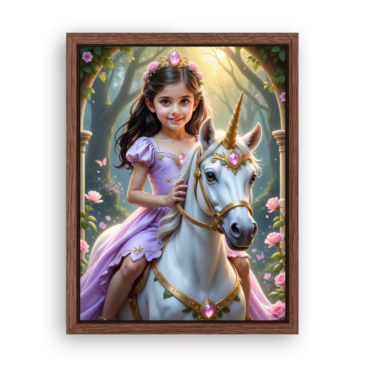 Make Your 18x24 Inches 'The Lavender Unicorn Princess' Canvas Even More Special, Add a Beautiful Premium Frame & Make It Truly Gift-Ready!