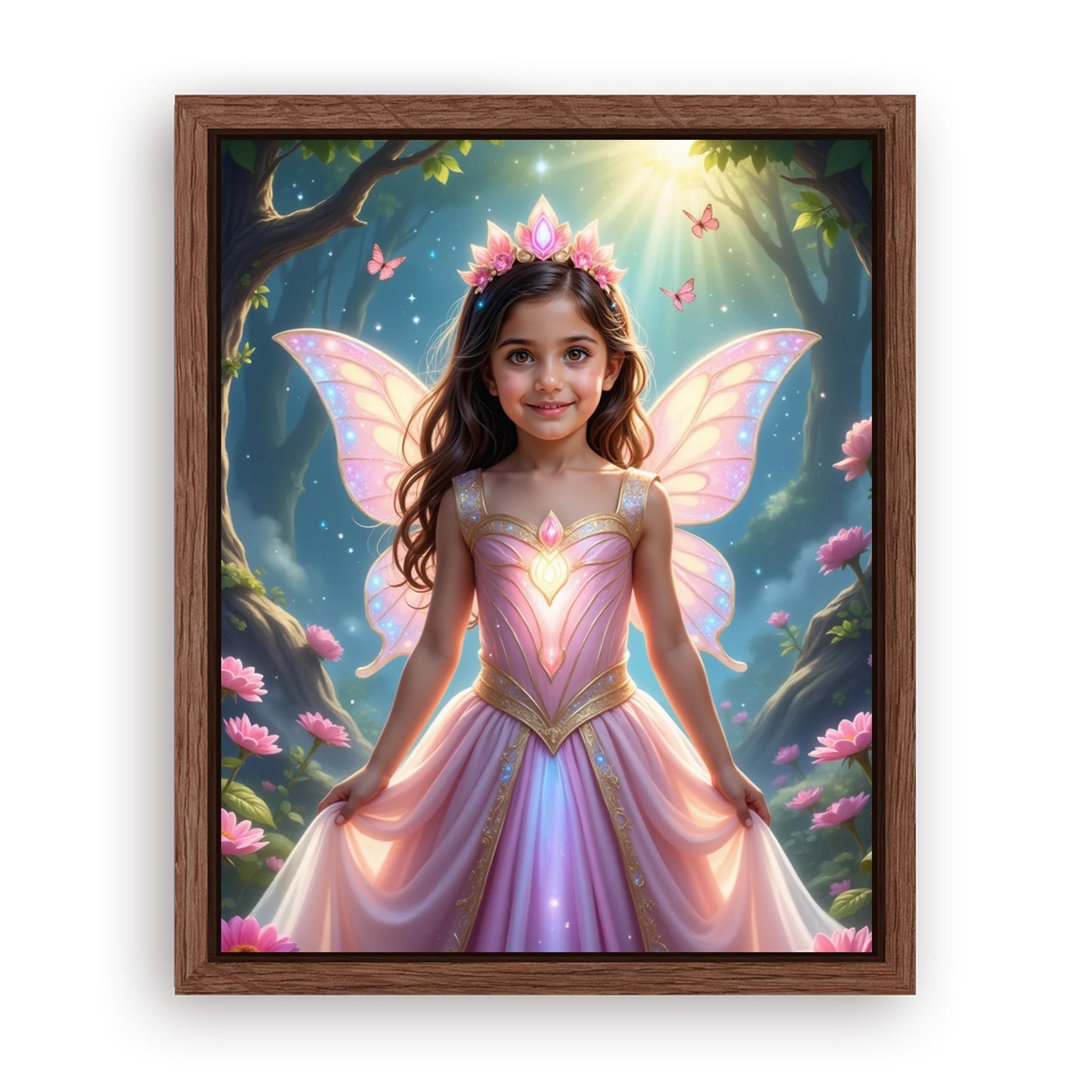 Save 33% When You Add A Frame To Your 10x08 'The Butterfly Belle' Canvas Now