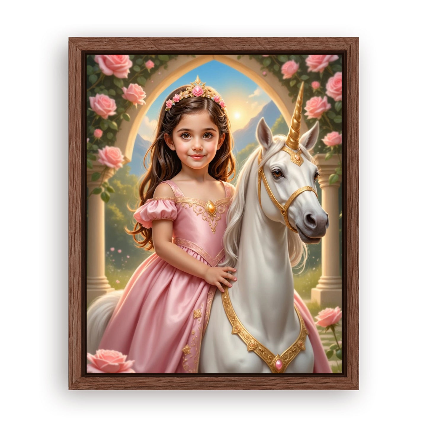 Save 40% When You Add A Frame To Your 12x16 'The Baby Unicorn Princess' Canvas Now