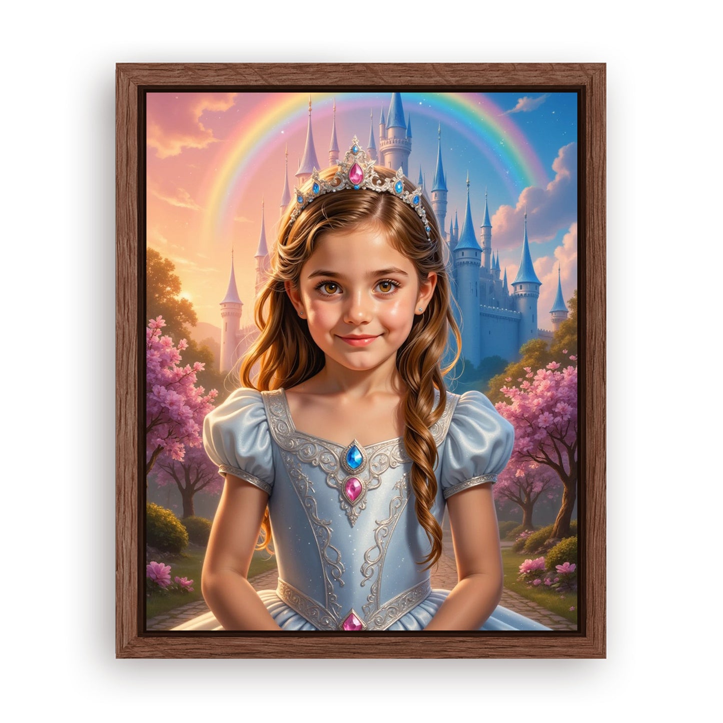 Save 33% When You Add A Frame To Your 16x20 'The Rainbow Princess' Canvas Now