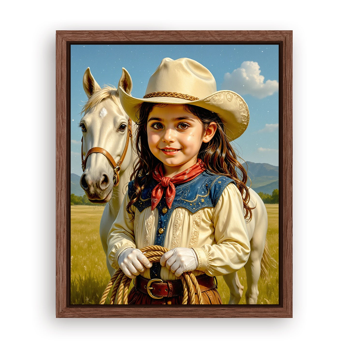 Make Your 10x08 Inches 'The Lasso Princess' Canvas Even More Special, Add a Beautiful Premium Frame & Make It Truly Gift-Ready!