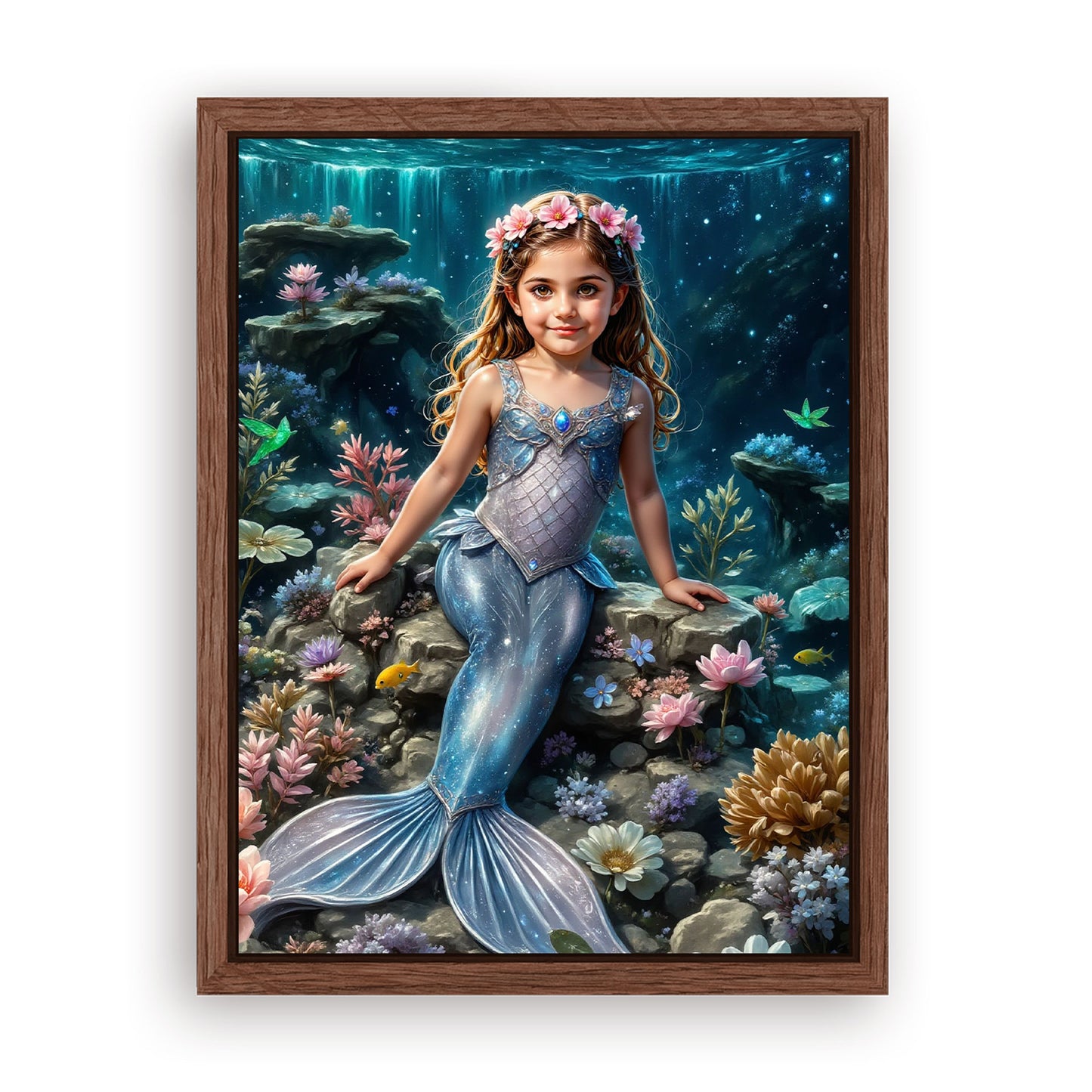 Save 33% When You Add A Frame To Your 12x16 'The Coral Princess' Canvas Now