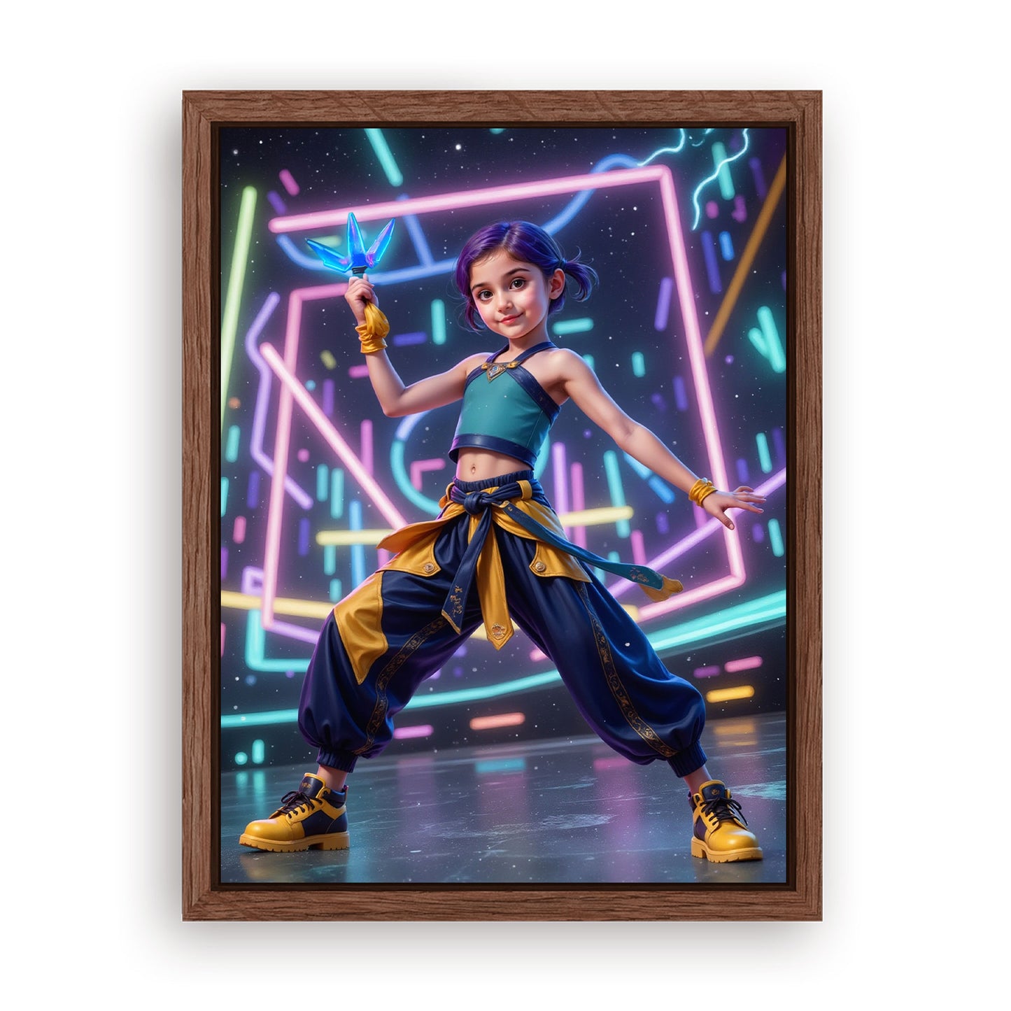 Make Your 12x16 Inches 'K-pop Aqua Hex' Canvas Even More Special, Add a Beautiful Premium Frame & Make It Truly Gift-Ready!