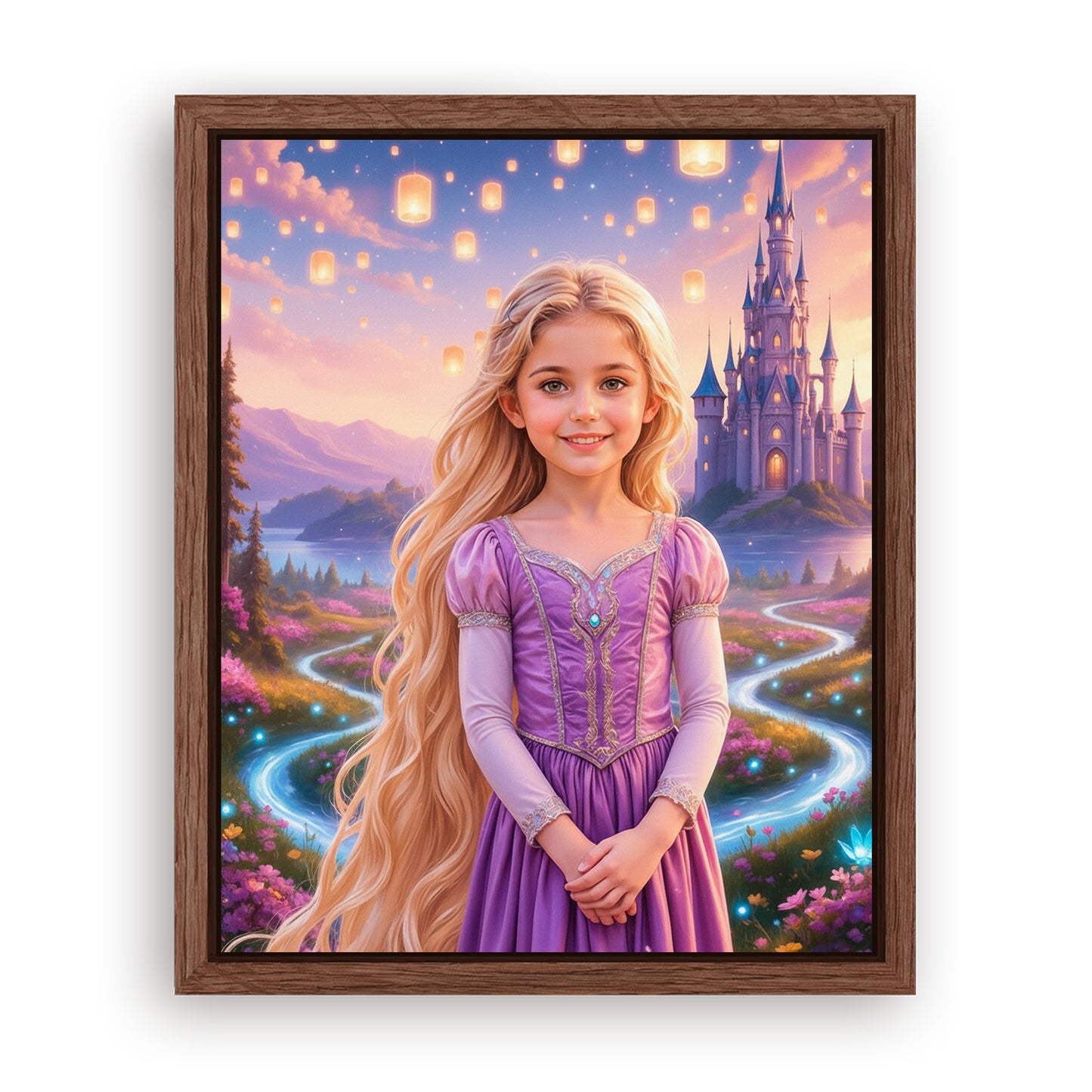 Save 33% When You Add A Frame To Your 10x08 'The Golden Hair princess' Canvas Now
