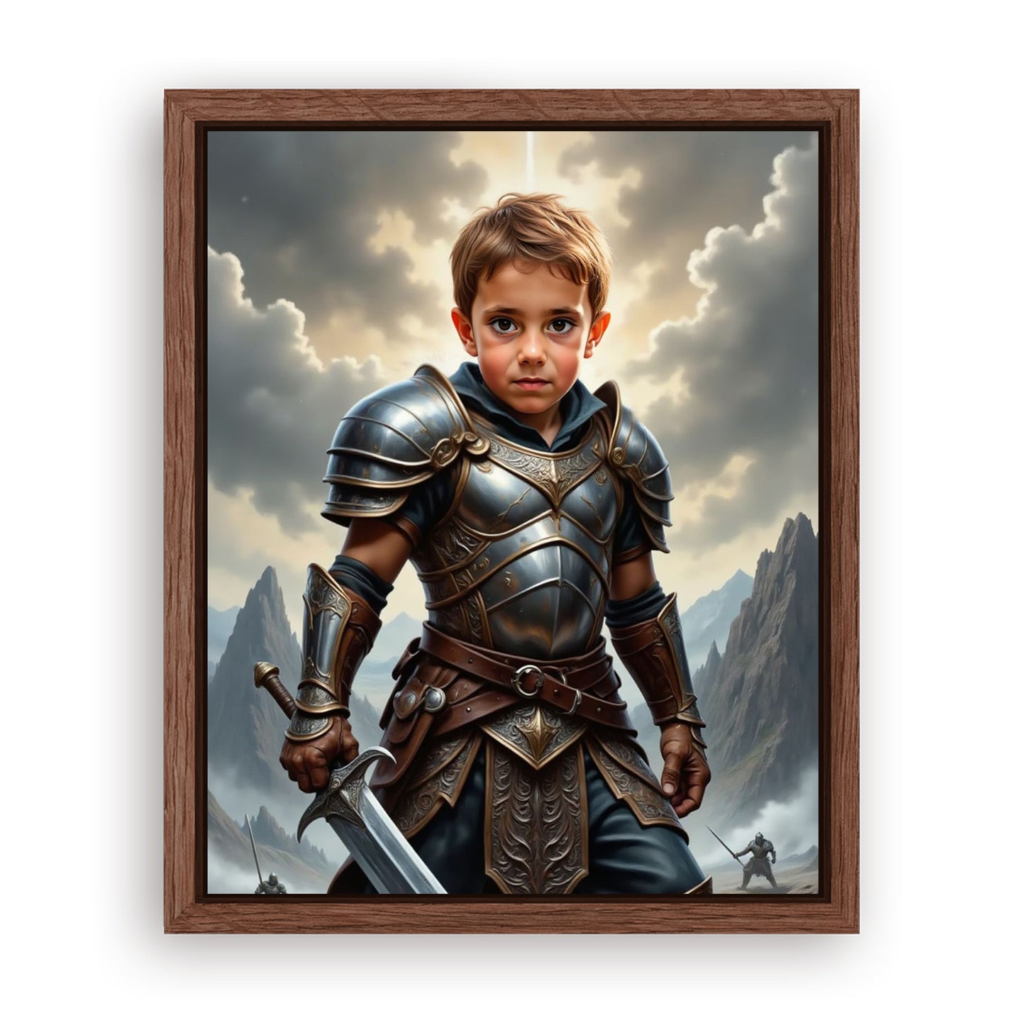 Save 33% When You Add A Frame To Your 10x08 'The Barbarian Warlord' Canvas Now