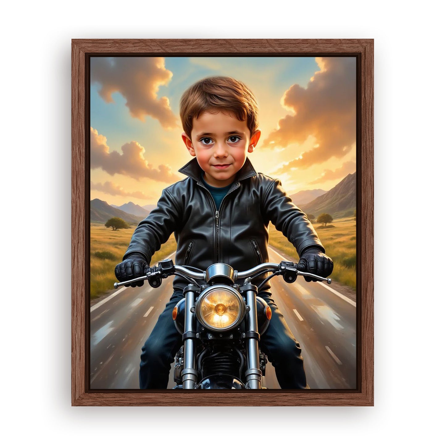 Make Your 10x08 Inches 'Biker' Canvas Even More Special, Add a Beautiful Premium Frame & Make It Truly Gift-Ready!