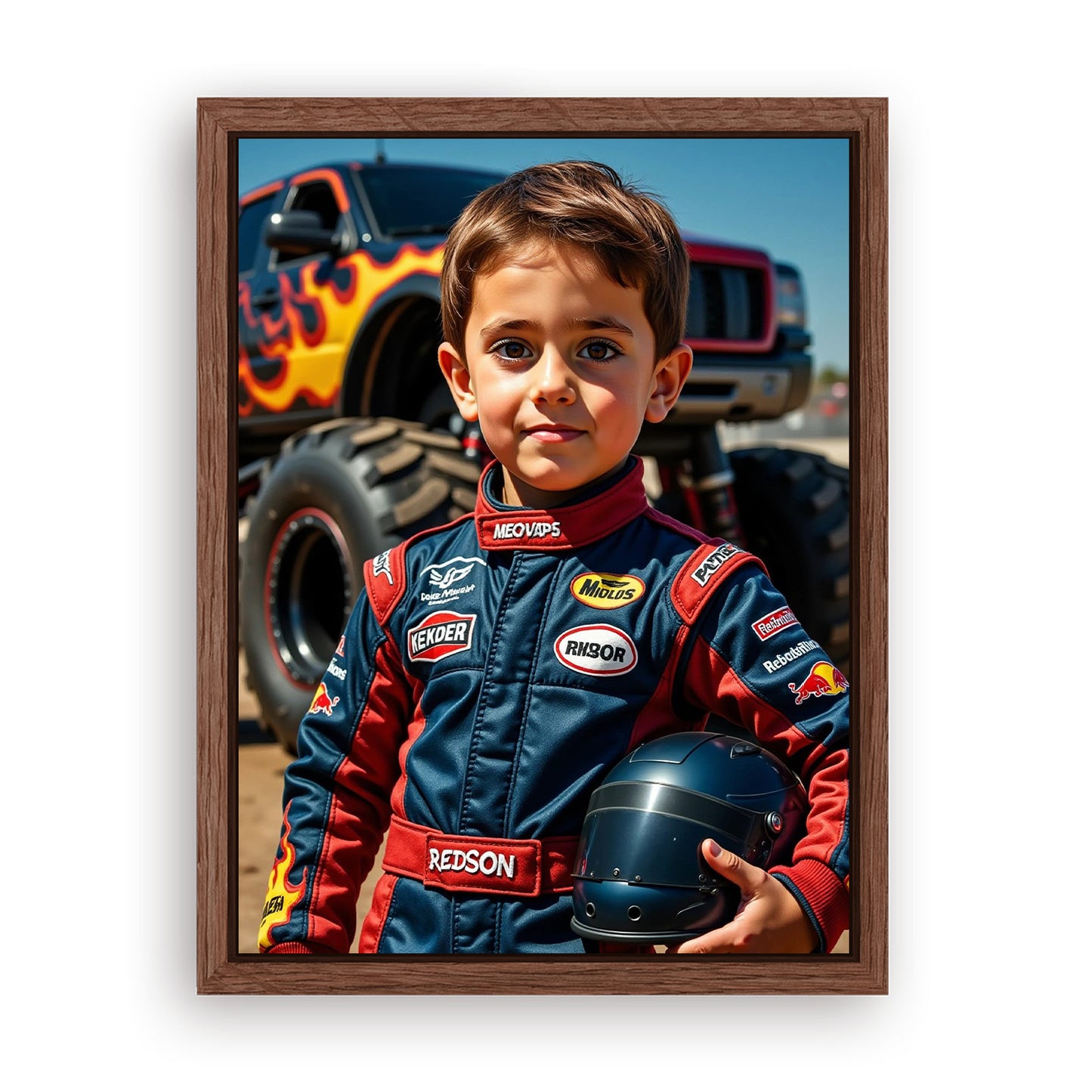 Save 33% When You Add A Frame To Your 18x24 'The Monster Racer' Canvas Now