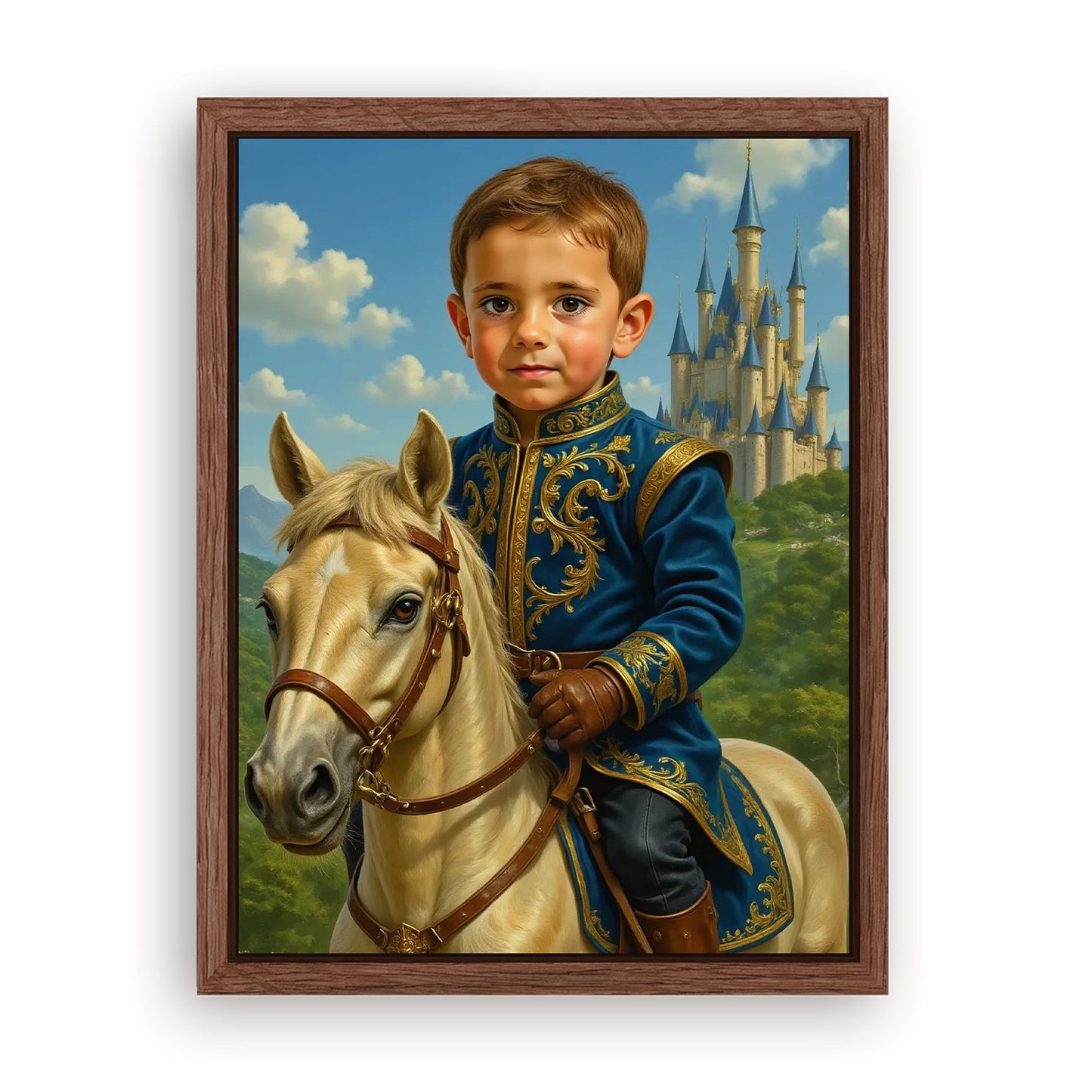 Save 33% When You Add A Frame To Your 18x24 'The Castle Prince' Canvas Now