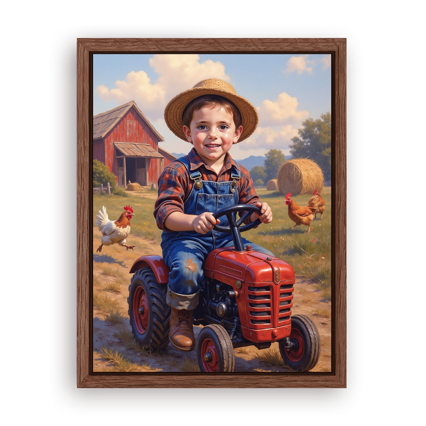 Save 33% When You Add A Frame To Your 12x16 'The Free Farmer' Canvas Now
