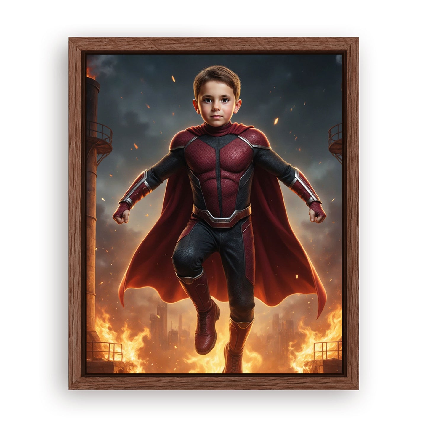 Save 33% When You Add A Frame To Your 16x20 'The Brave Flame' Canvas Now