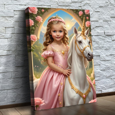 La petite princesse sur sa licorne
