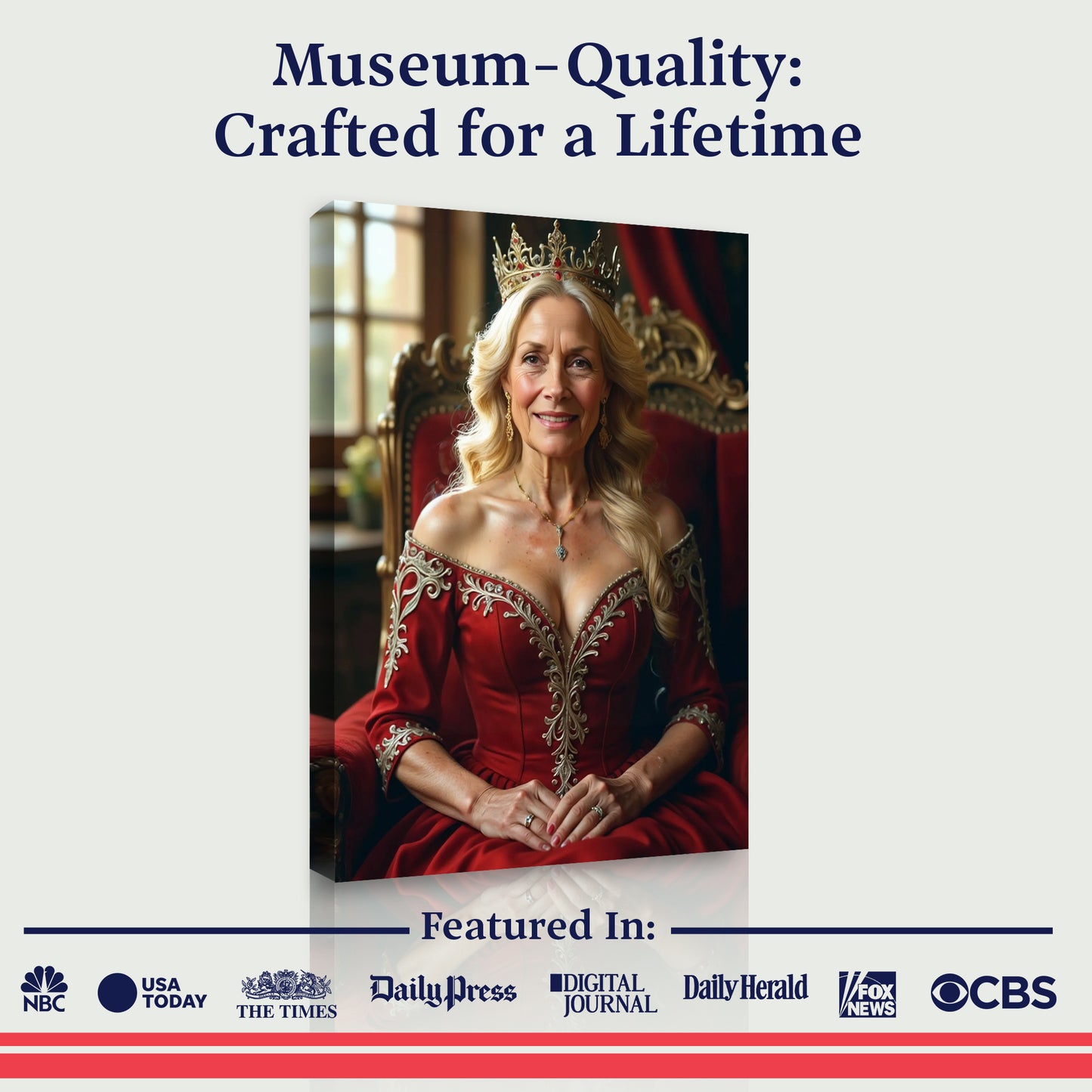 The Queen in Embroidered Crimson