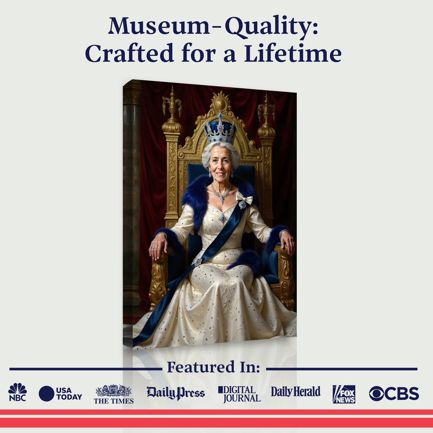 The Royal Grandmother in Blue and Ivory