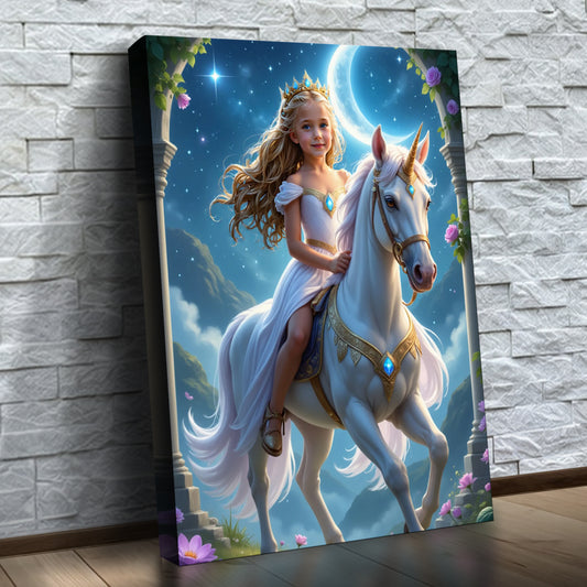 La princesse des lueurs du ciel et sa licorne