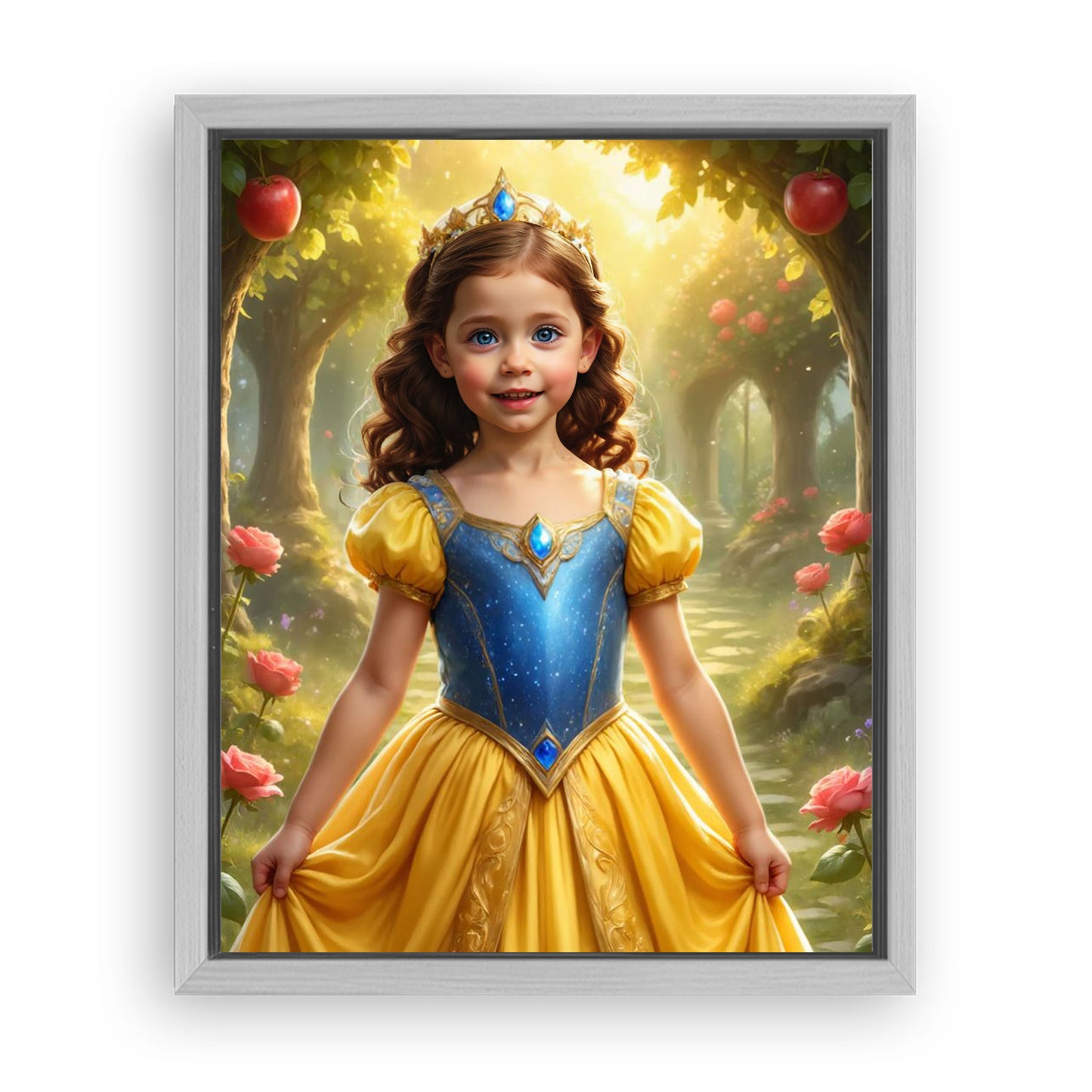 Save 40% When You Add A Frame To Your 10x08 'The Snow-White Apple Orchard' Canvas Now