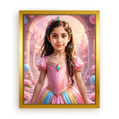 Save 33% When You Add A Frame To Your 10x08 'The Candyland Princess' Canvas Now