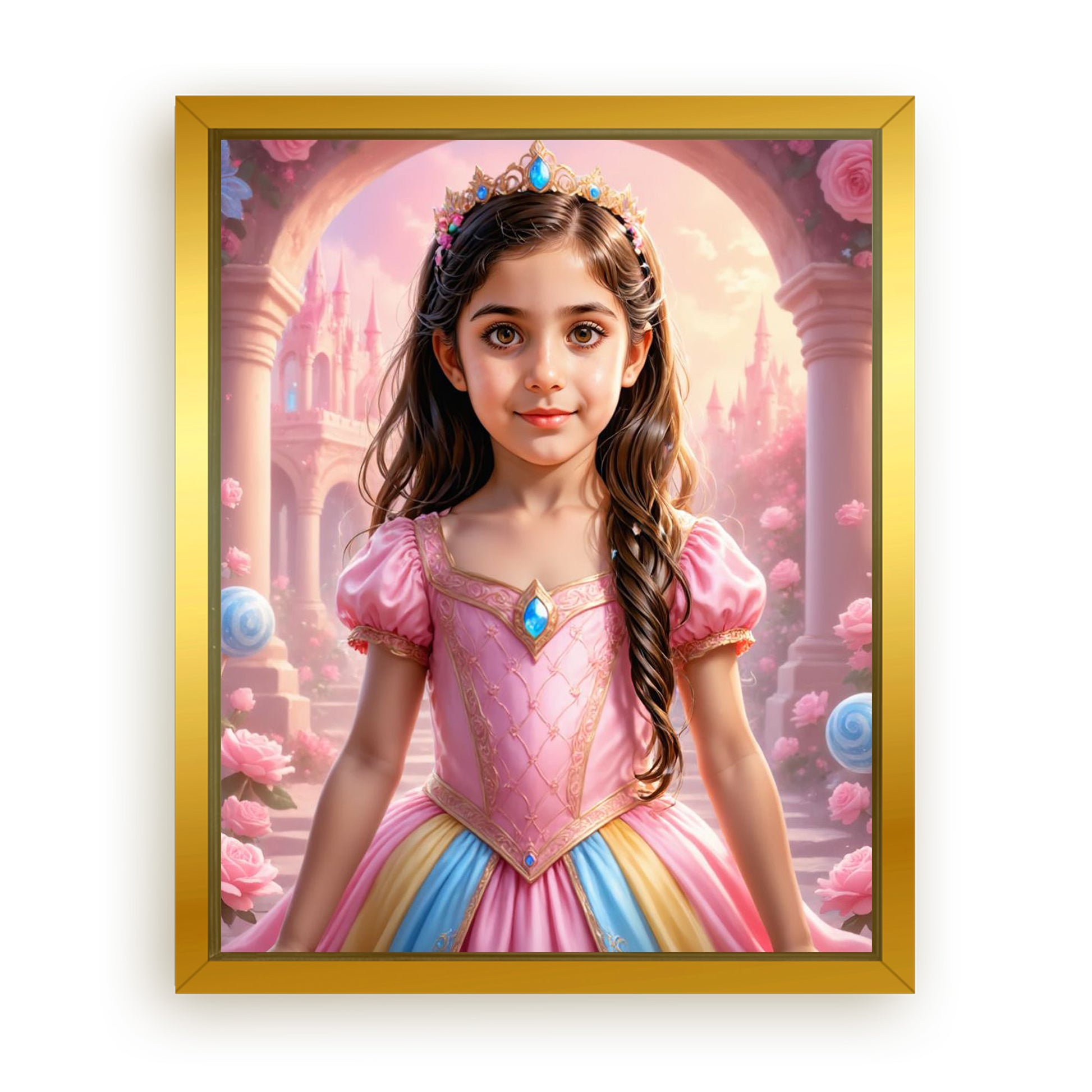 Save 33% When You Add A Frame To Your 16x20 'The Candyland Princess' Canvas Now