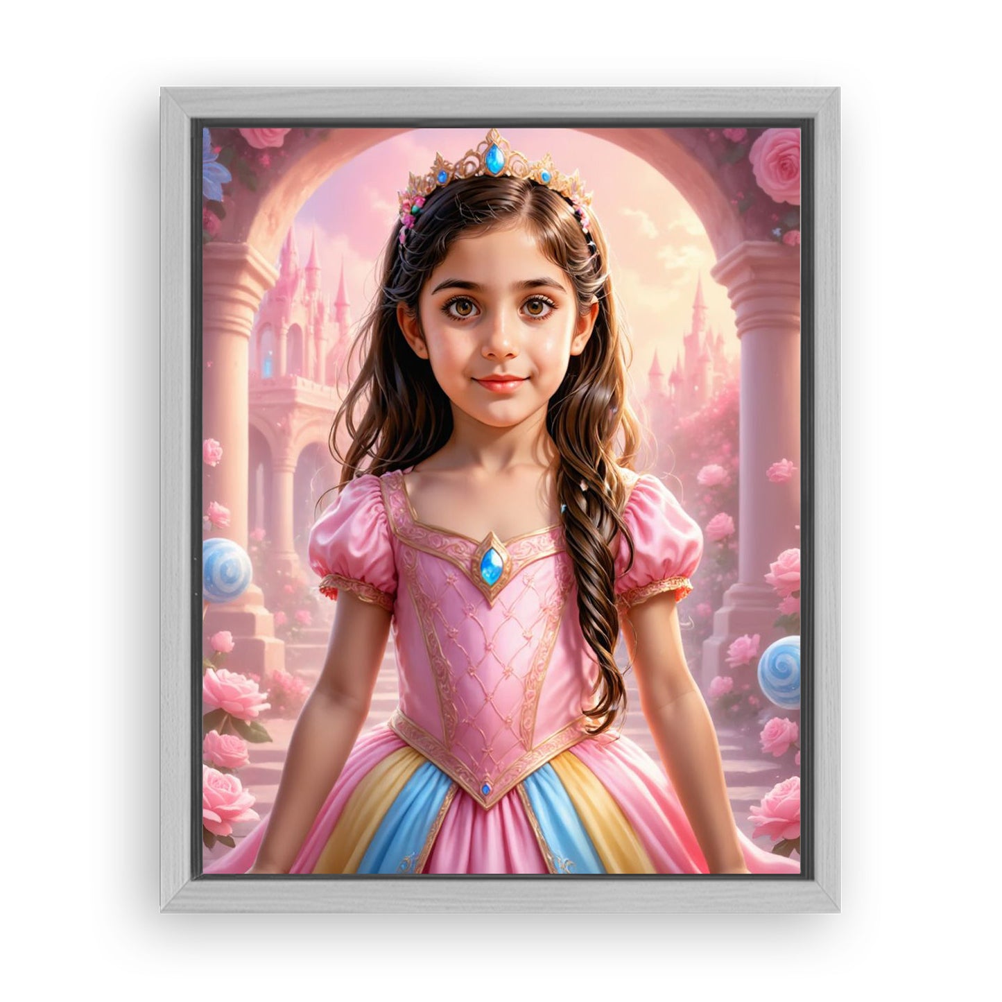 Save 33% When You Add A Frame To Your 16x20 'The Candyland Princess' Canvas Now