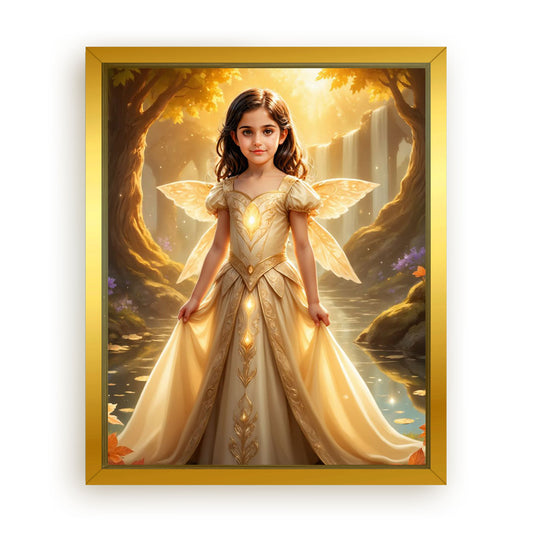 Save 33% When You Add A Frame To Your 10x08 'The Autumn Fairy Princess' Canvas Now