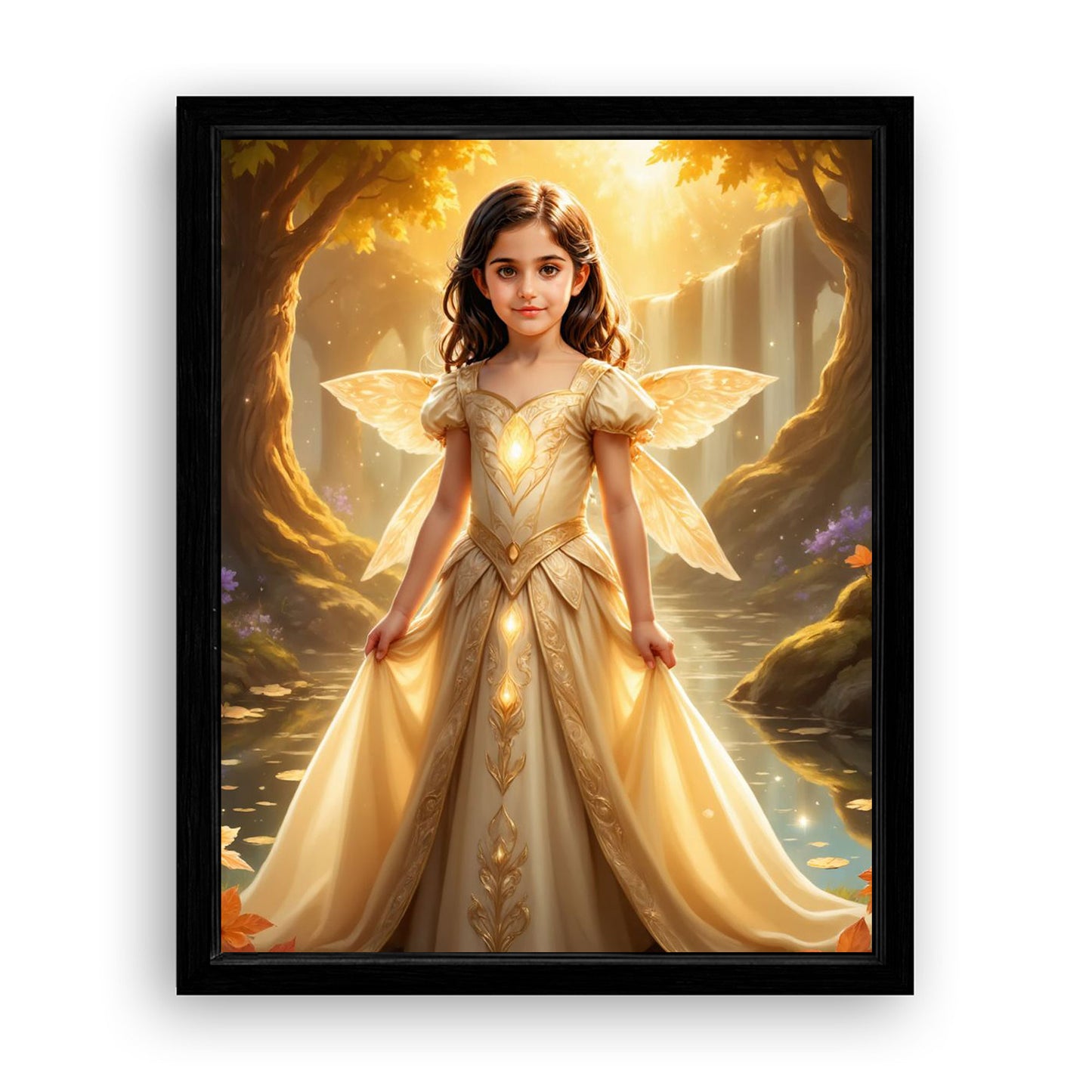 Save 33% When You Add A Frame To Your 10x08 'The Autumn Fairy Princess' Canvas Now