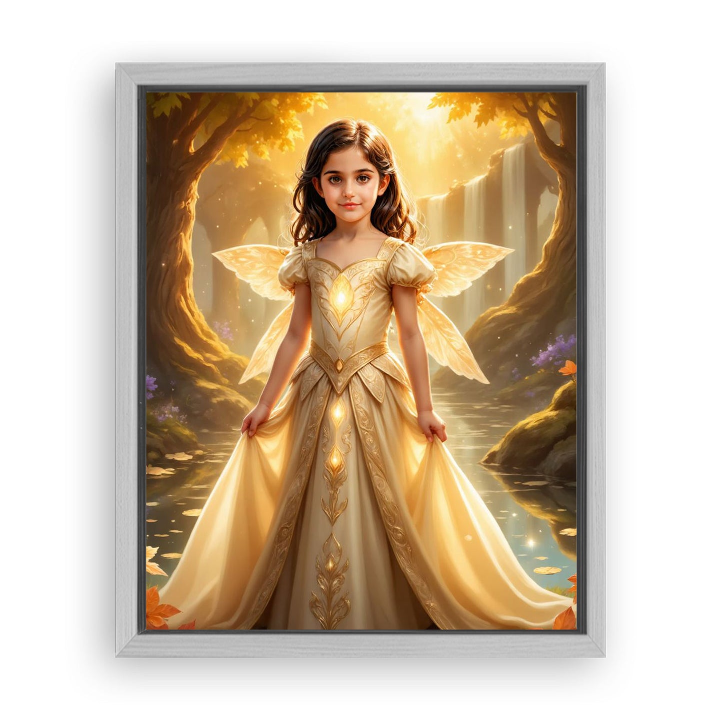 Save 33% When You Add A Frame To Your 16x20 'The Autumn Fairy Princess' Canvas Now