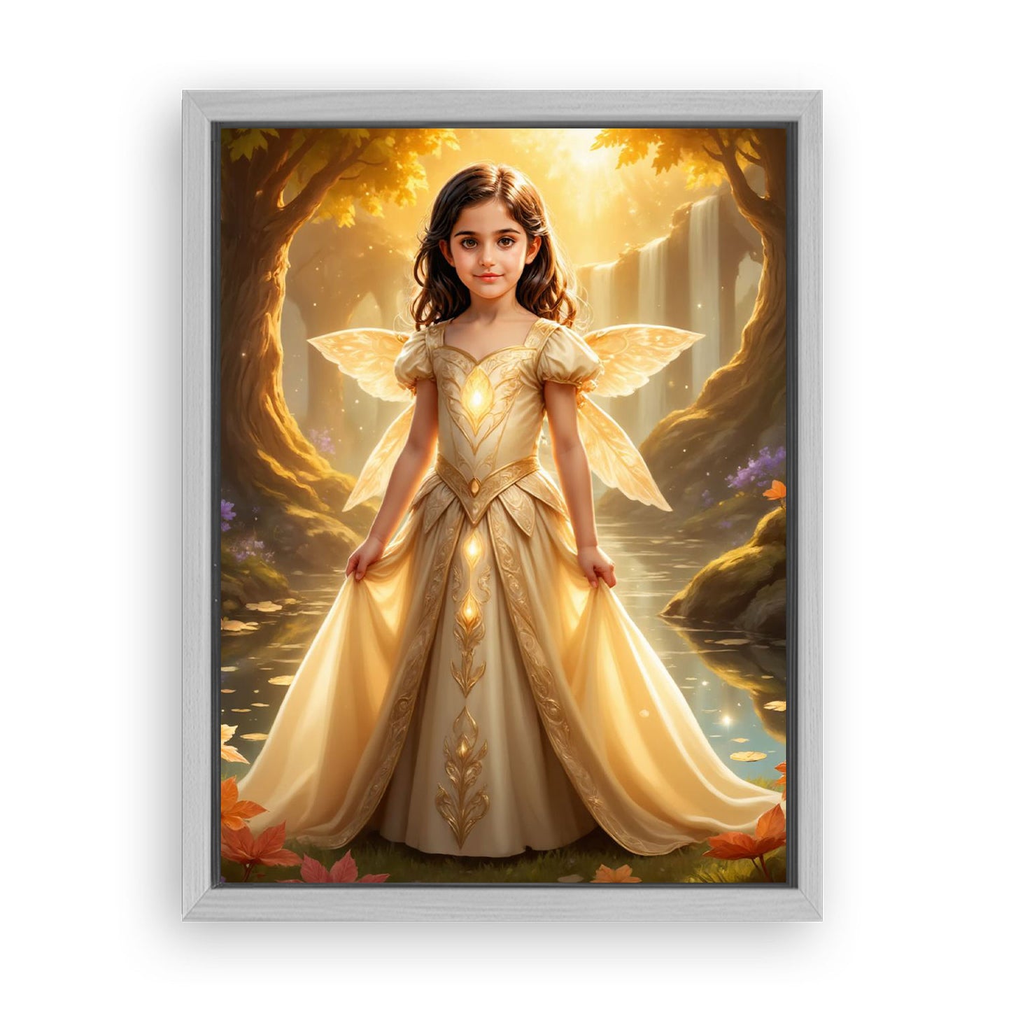 Save 33% When You Add A Frame To Your 12x16 'The Autumn Fairy Princess' Canvas Now