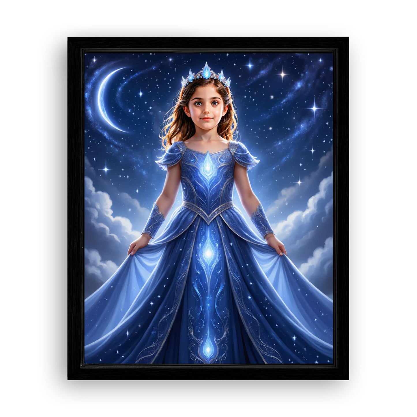 Make Your 10x08 Inches 'The Star Galaxy Princess' Canvas Even More Special, Add a Beautiful Premium Frame & Make It Truly Gift-Ready!