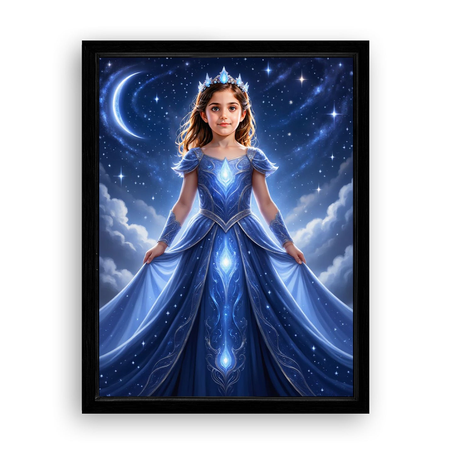 Save 33% When You Add A Frame To Your 18x24 'The Star Galaxy Princess' Canvas Now