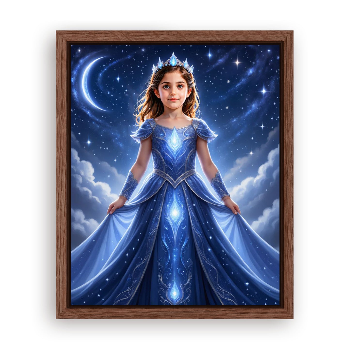 Make Your 10x08 Inches 'The Star Galaxy Princess' Canvas Even More Special, Add a Beautiful Premium Frame & Make It Truly Gift-Ready!