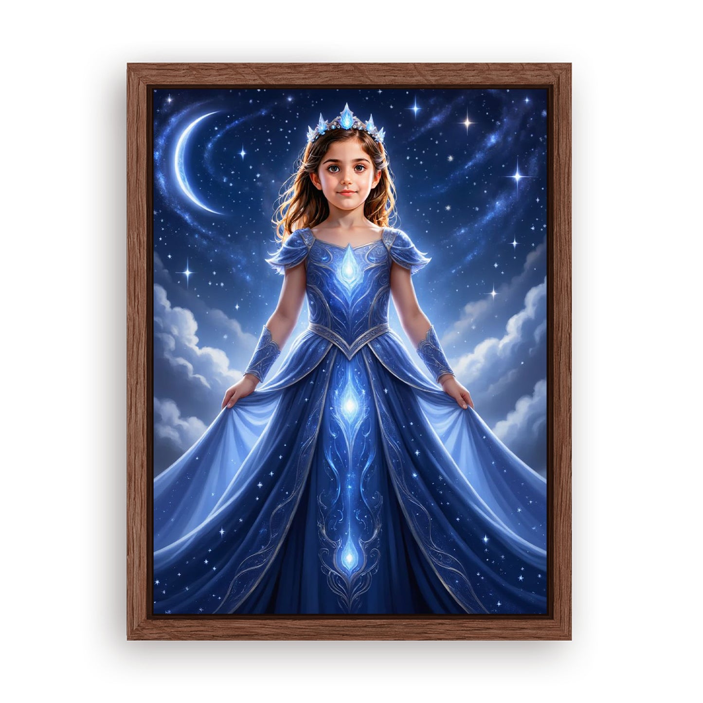 Save 33% When You Add A Frame To Your 18x24 'The Star Galaxy Princess' Canvas Now