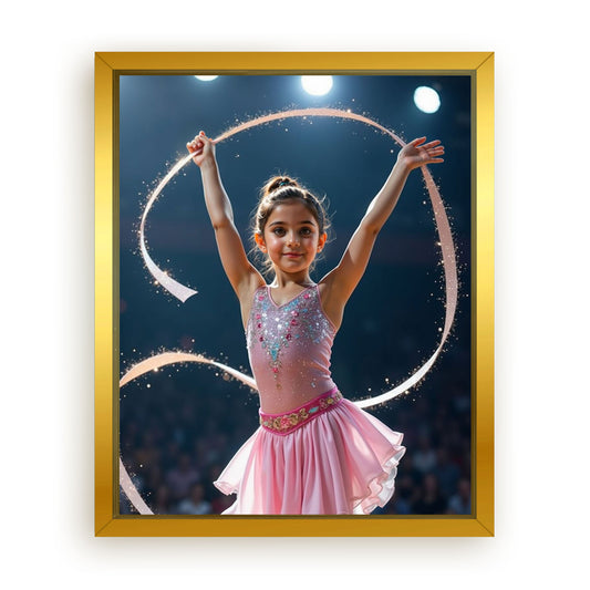 Save 33% When You Add A Frame To Your 10x08 'The Gymnast' Canvas Now