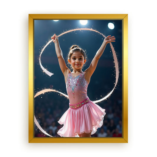 Save 33% When You Add A Frame To Your 12x16 'The Gymnast' Canvas Now
