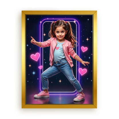 Save 33% When You Add A Frame To Your 12x16 'The TikTok Dancer' Canvas Now