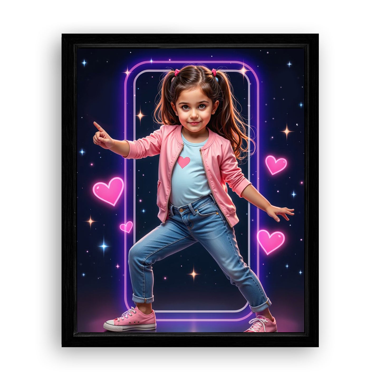 Save 33% When You Add A Frame To Your 16x20 'The TikTok Dancer' Canvas Now
