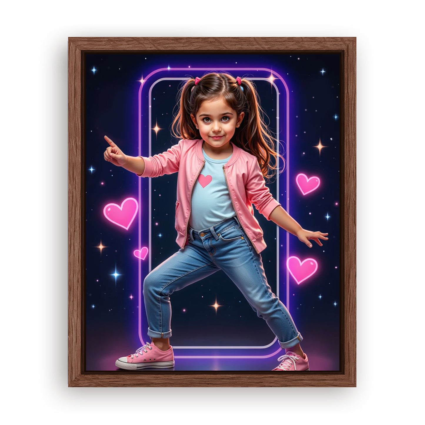 Save 33% When You Add A Frame To Your 16x20 'The TikTok Dancer' Canvas Now