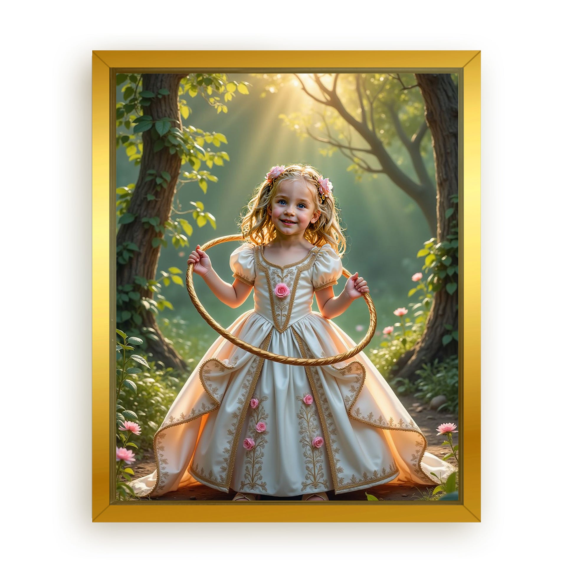Save 33% When You Add A Frame To Your 10x08 'The Playful Princess' Canvas Now