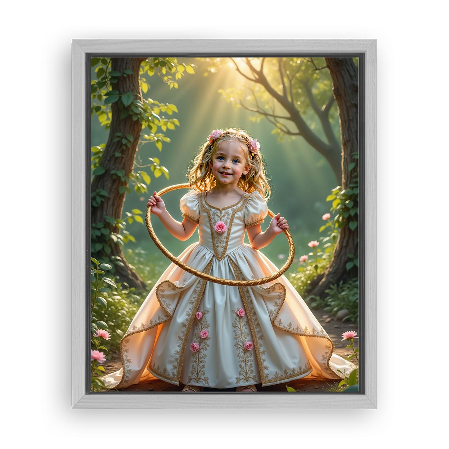 Save 33% When You Add A Frame To Your 16x20 'The Playful Princess' Canvas Now