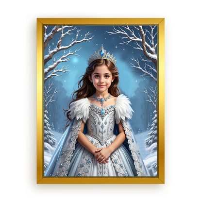 Save 33% When You Add A Frame To Your 12x16 'The Winter Queen' Canvas Now