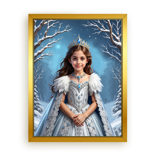 Save 33% When You Add A Frame To Your 12x16 'The Winter Queen' Canvas Now