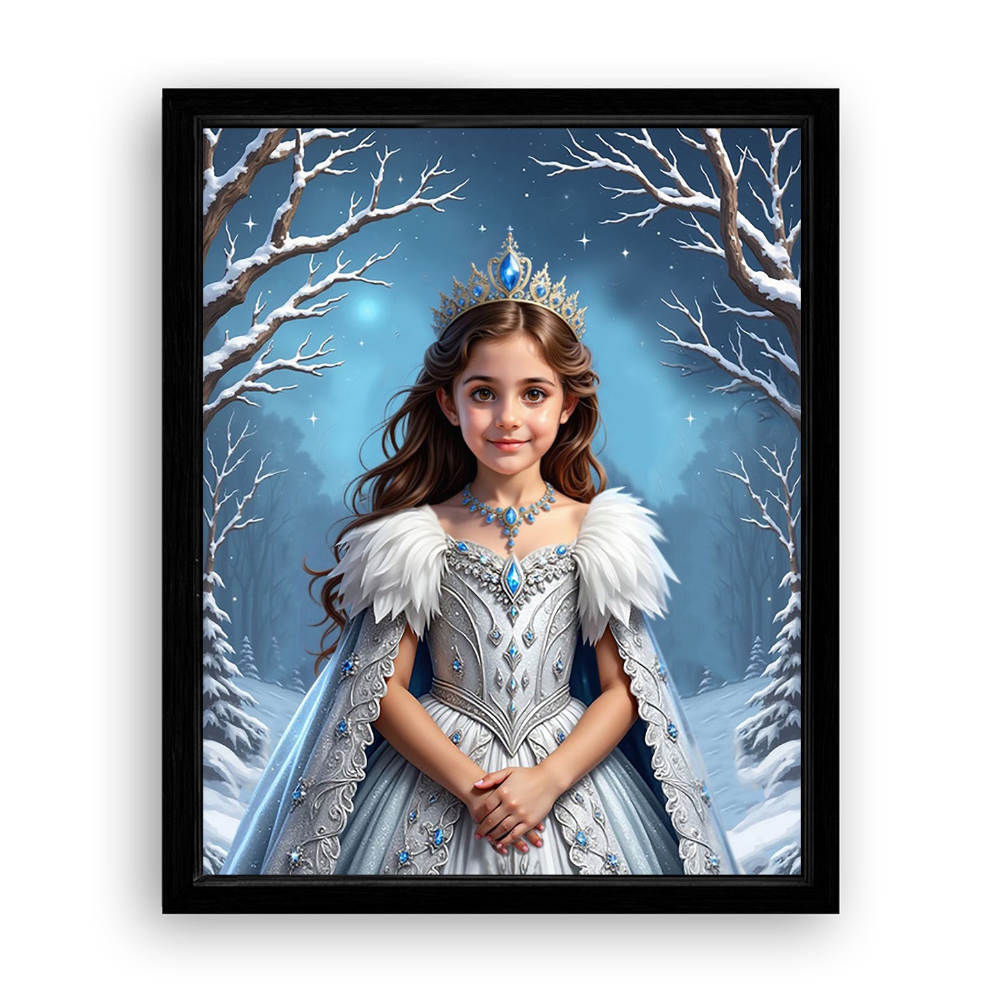 Save 33% When You Add A Frame To Your 16x20 'The Winter Queen' Canvas Now