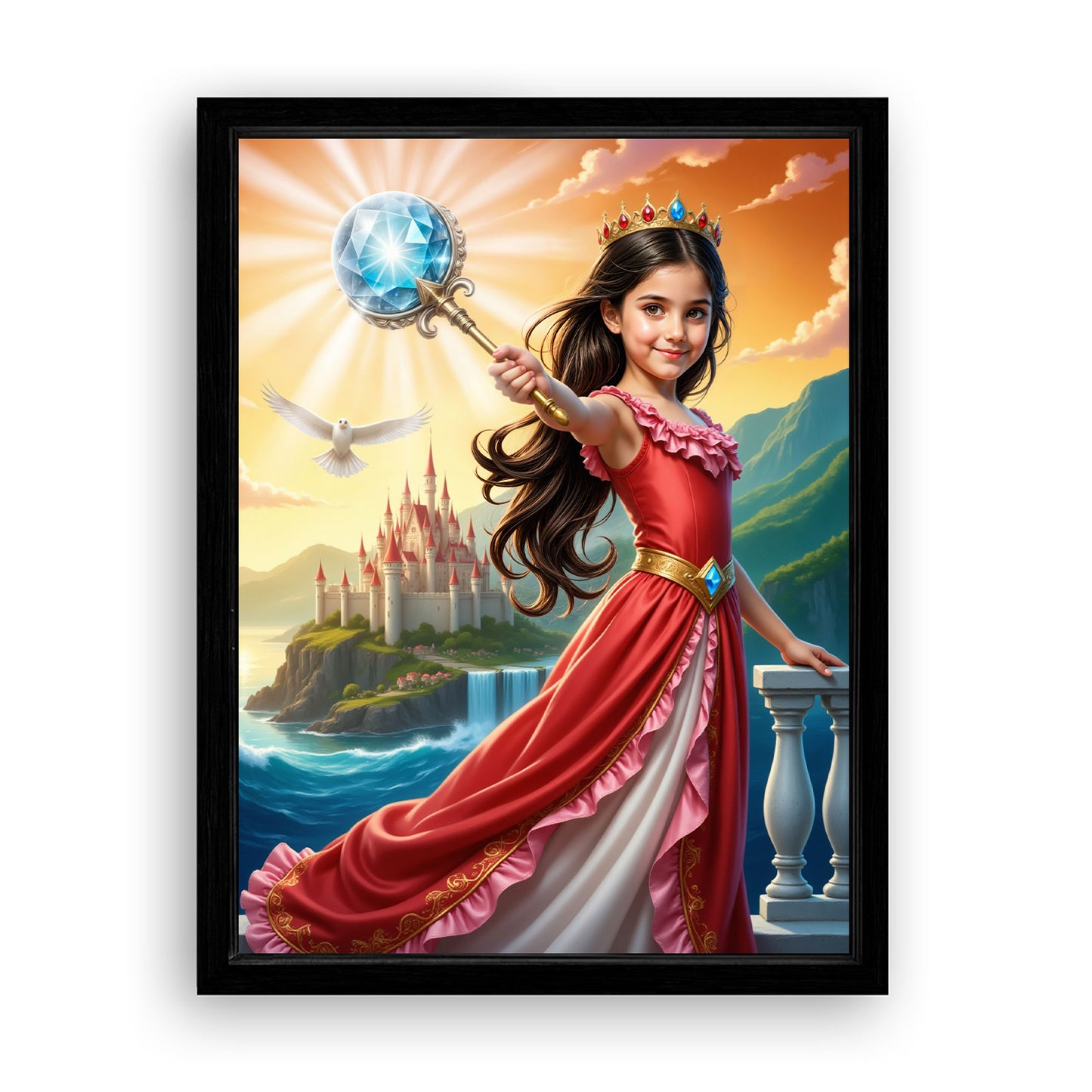 Save 33% When You Add A Frame To Your 18x24 'The Crown of Avalor' Canvas Now