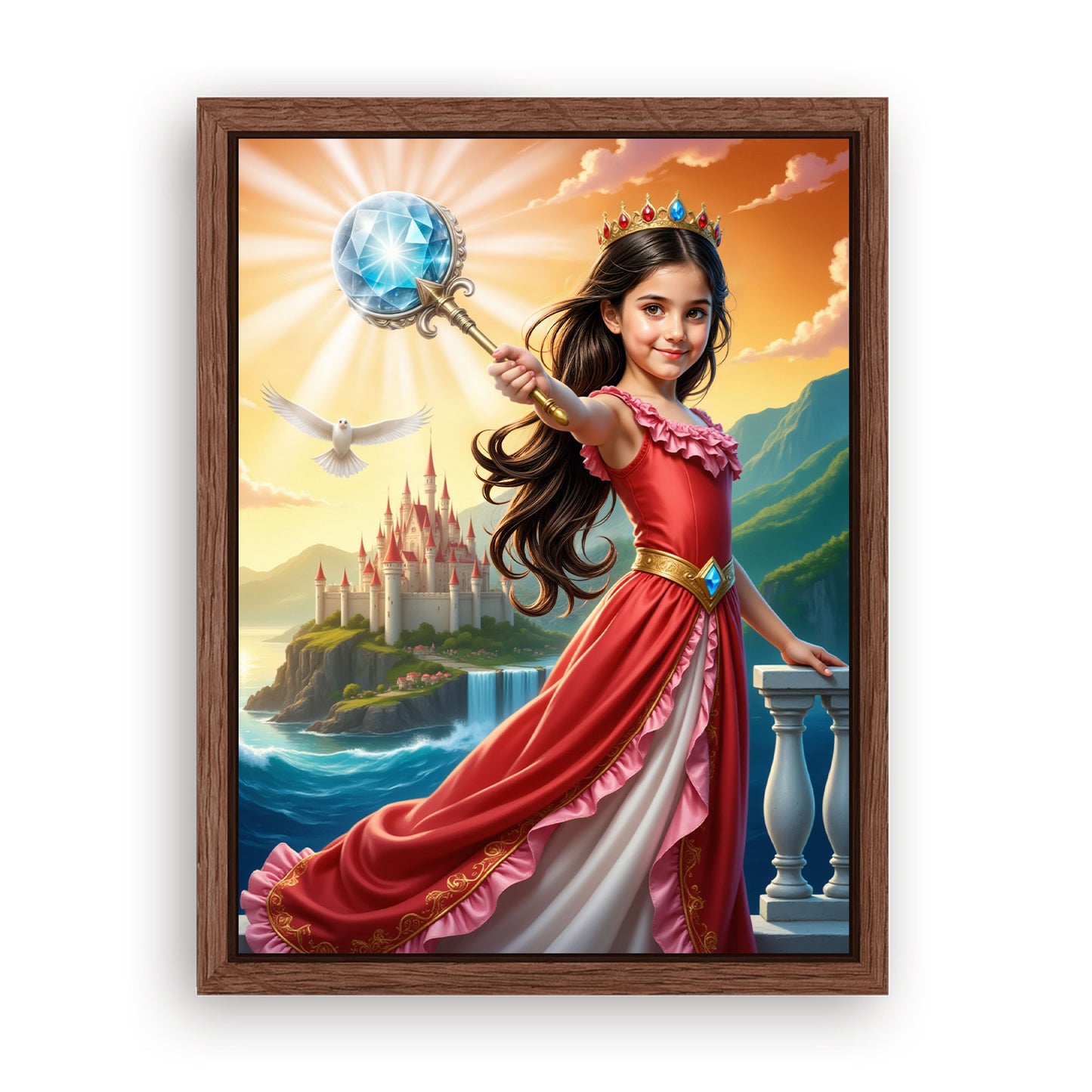 Save 33% When You Add A Frame To Your 12x16 'The Crown of Avalor' Canvas Now