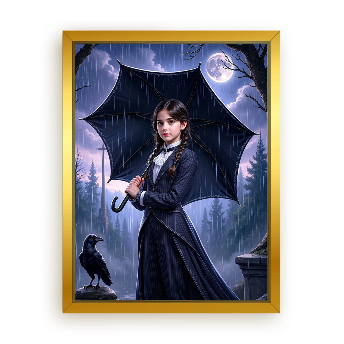 Save 33% When You Add A Frame To Your 18x24 'The Addams Princess' Canvas Now