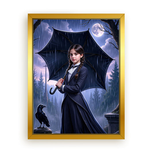 Save 33% When You Add A Frame To Your 18x24 'The Addams Princess' Canvas Now