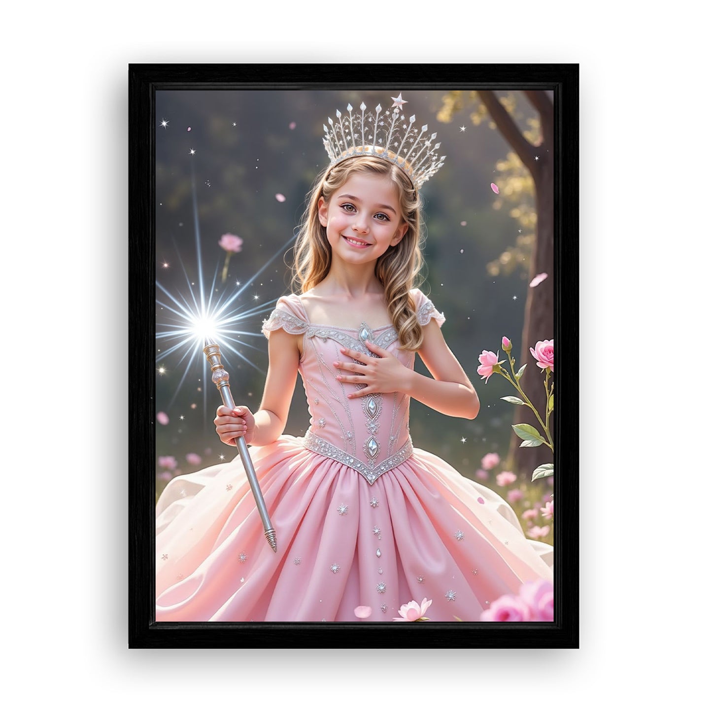 Make Your 12x16 Inches 'The Good Witch of Light' Canvas Even More Special, Add a Beautiful Premium Frame & Make It Truly Gift-Ready!