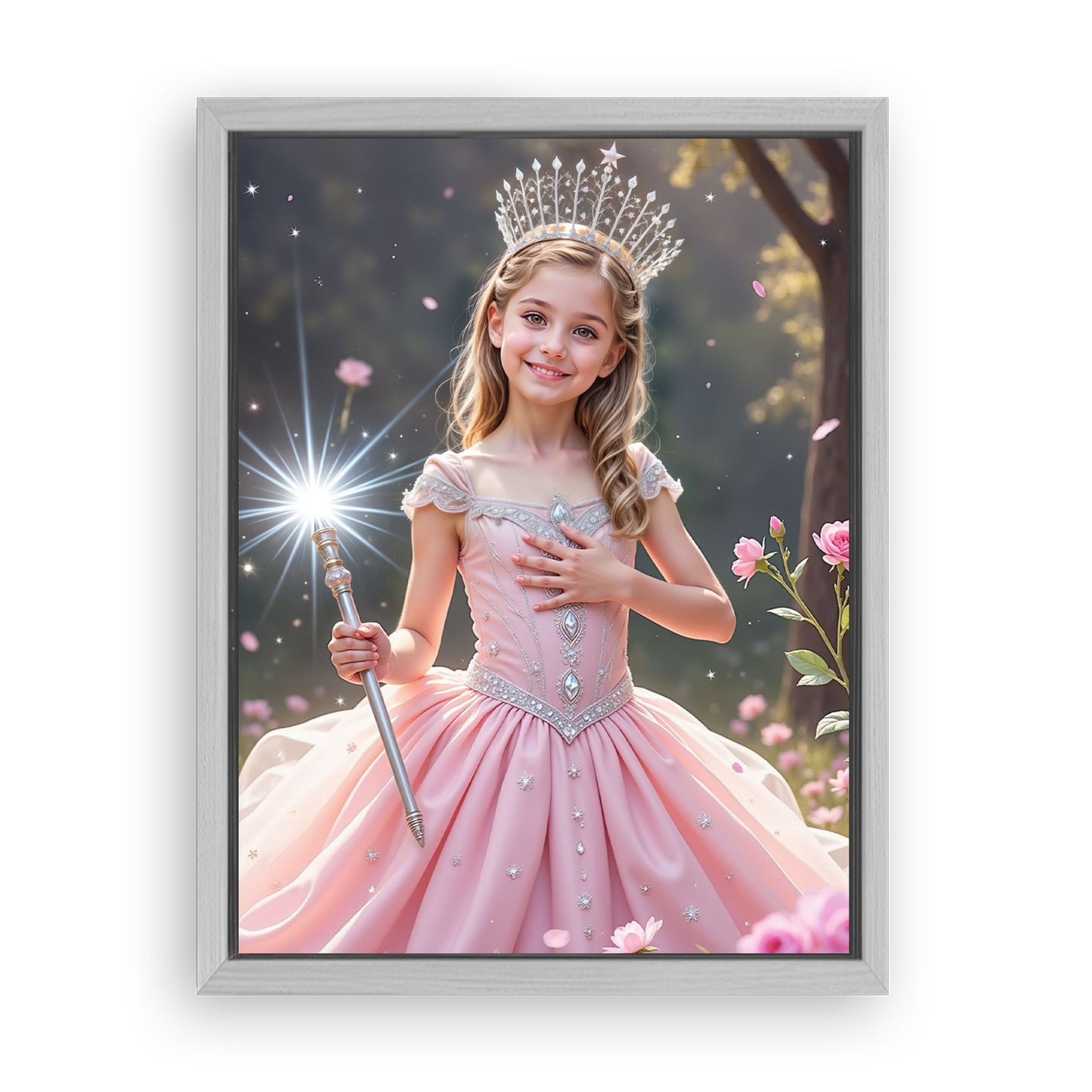 Make Your 12x16 Inches 'The Good Witch of Light' Canvas Even More Special, Add a Beautiful Premium Frame & Make It Truly Gift-Ready!