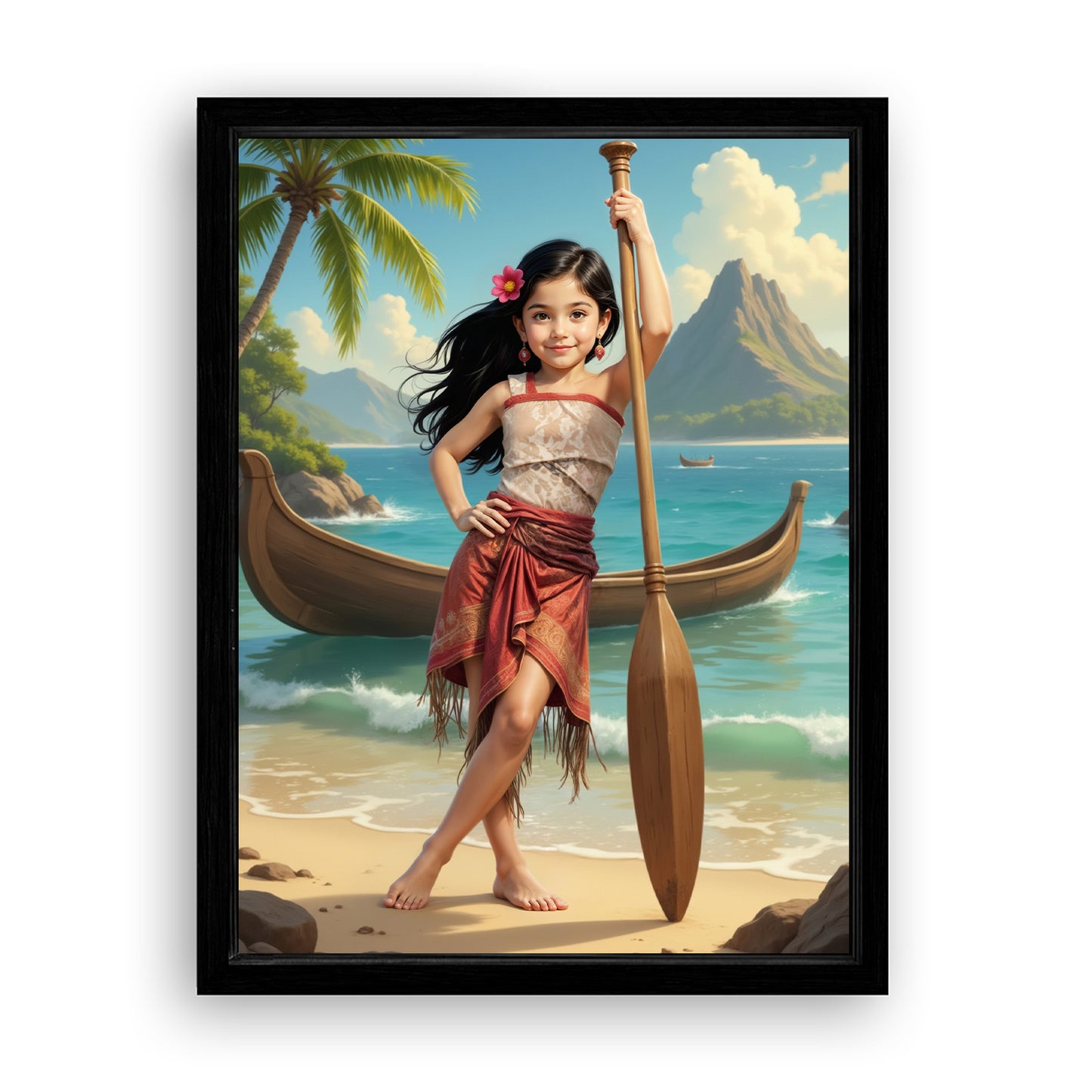 Save 33% When You Add A Frame To Your 18x24 'The Island Princess' Canvas Now
