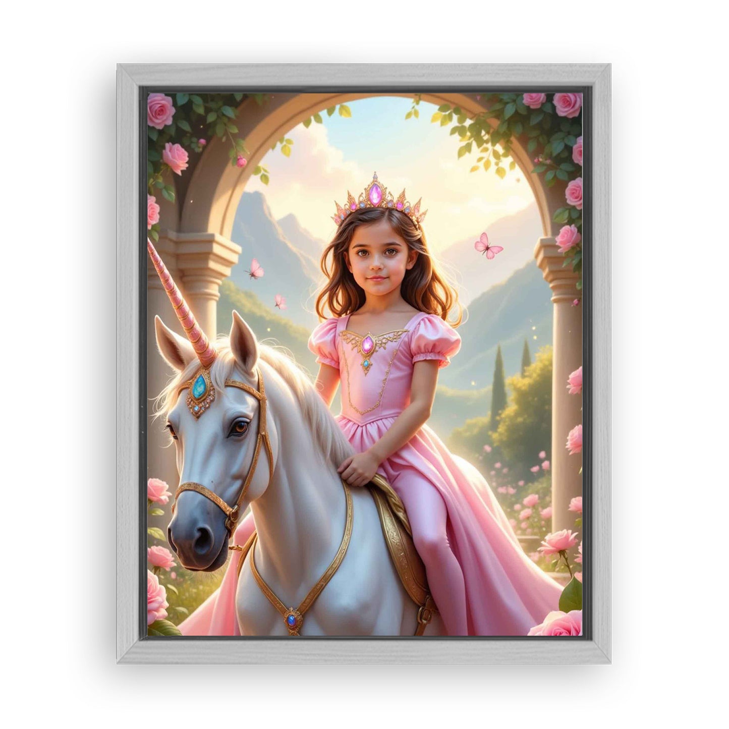 Save 40% When You Add A Frame To Your 10x08 'The Lavender Unicorn Princess' Canvas Now